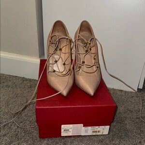 Nude Valentino Ankle Strap Heels